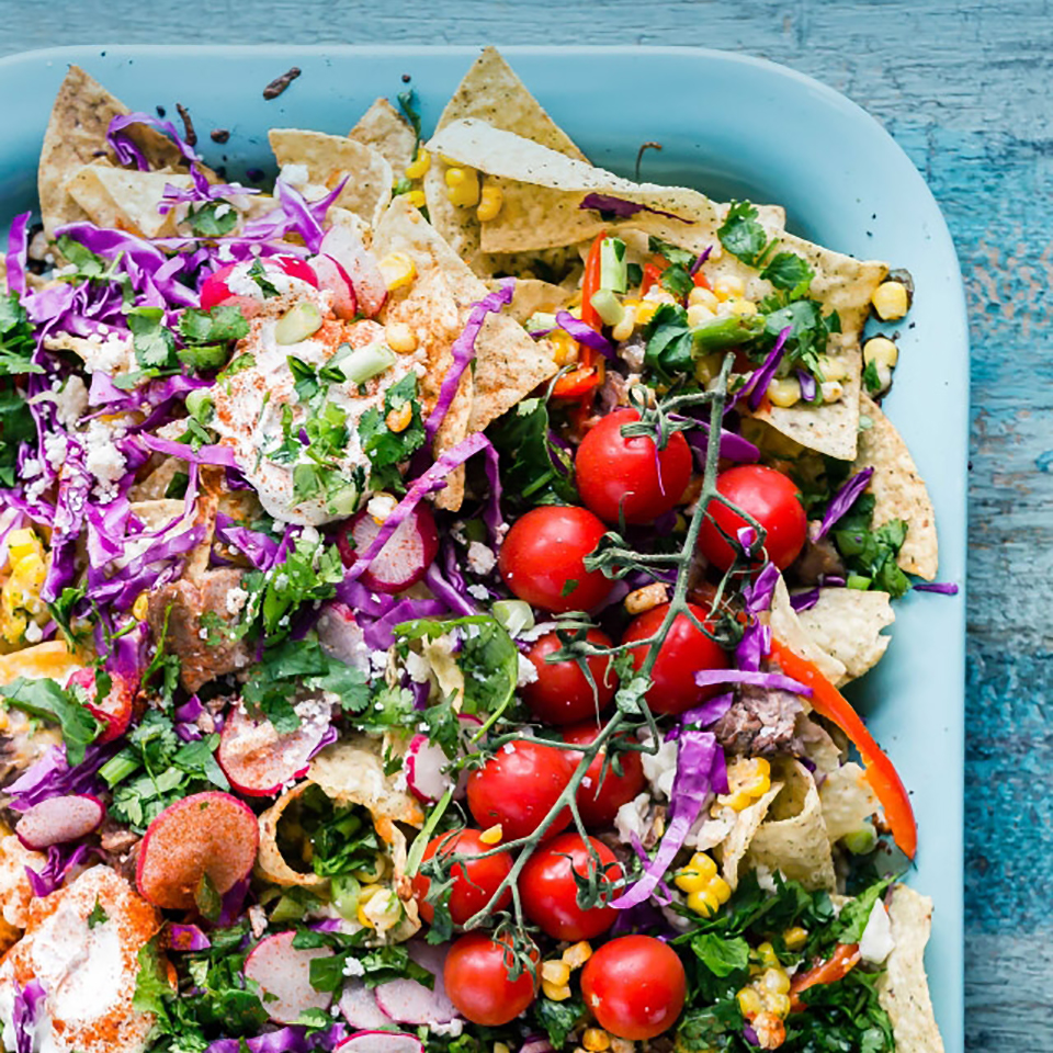 Baked Steak Fajita Nachos
